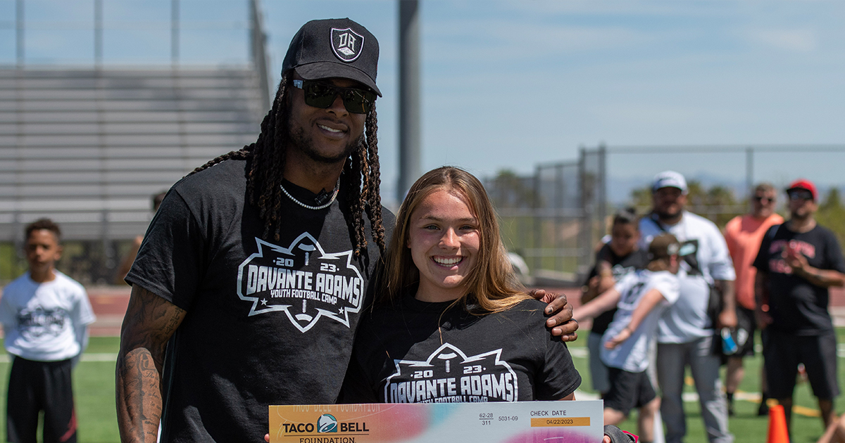 Davante Adams brings his annual youth football camp to Las Vegas